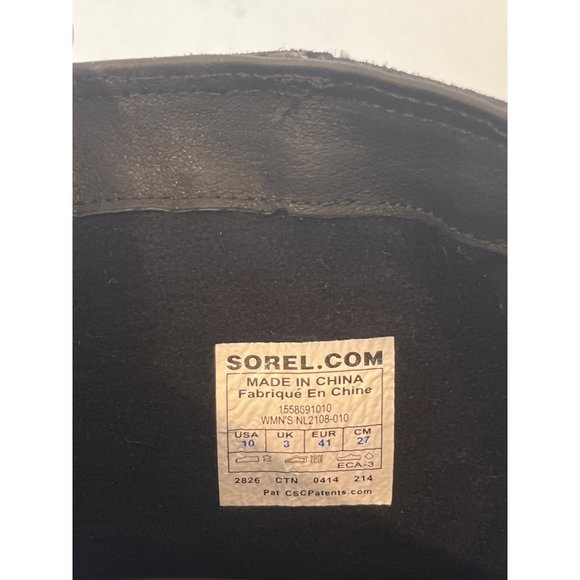 NWT Sorel Grill Slimboot Tall Leather Riding Boots Waterproof Snow Black Buckle - Picture 8 of 14